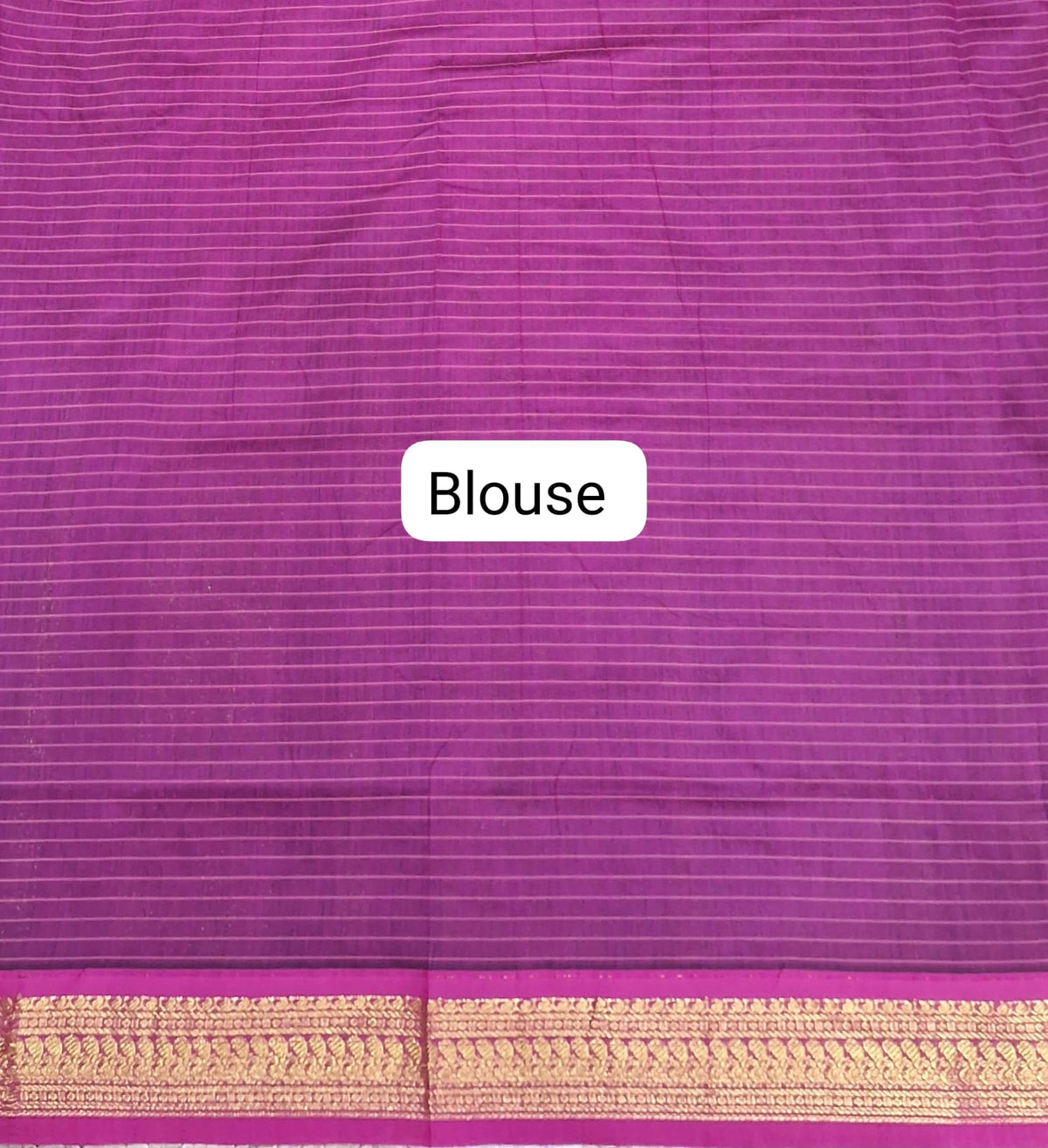 Black Zari Checked Kalyani Cotton Saree Blouse
