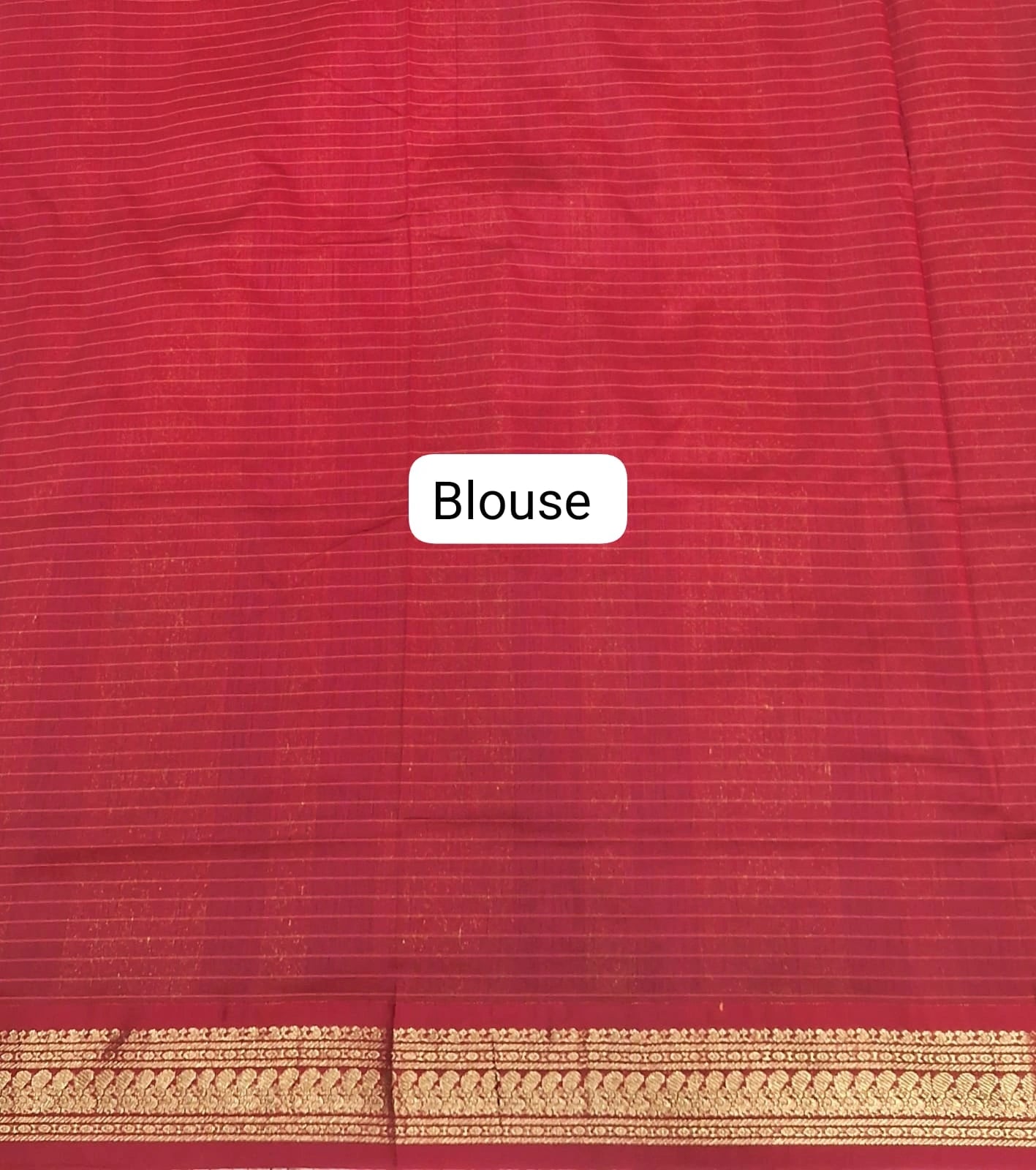 Golden Yellow Zari Checked Kalyani Cotton Saree Blouse