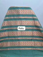 Pista Green Zari Checked Kalyani Cotton Saree Pallu
