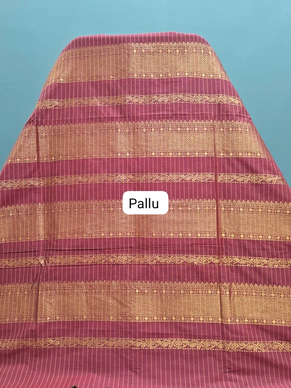 Dark Green Zari Checked Kalyani Cotton Saree Pallu