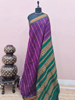 Deep purple Kalyani cotton saree