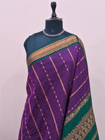 Deep purple Kalyani cotton saree 1