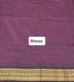 Steel blue Kalyani cotton saree Blouse