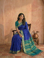 Royal Blue Kalyani cotton saree