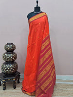 Dark Orange Kalyani cotton saree