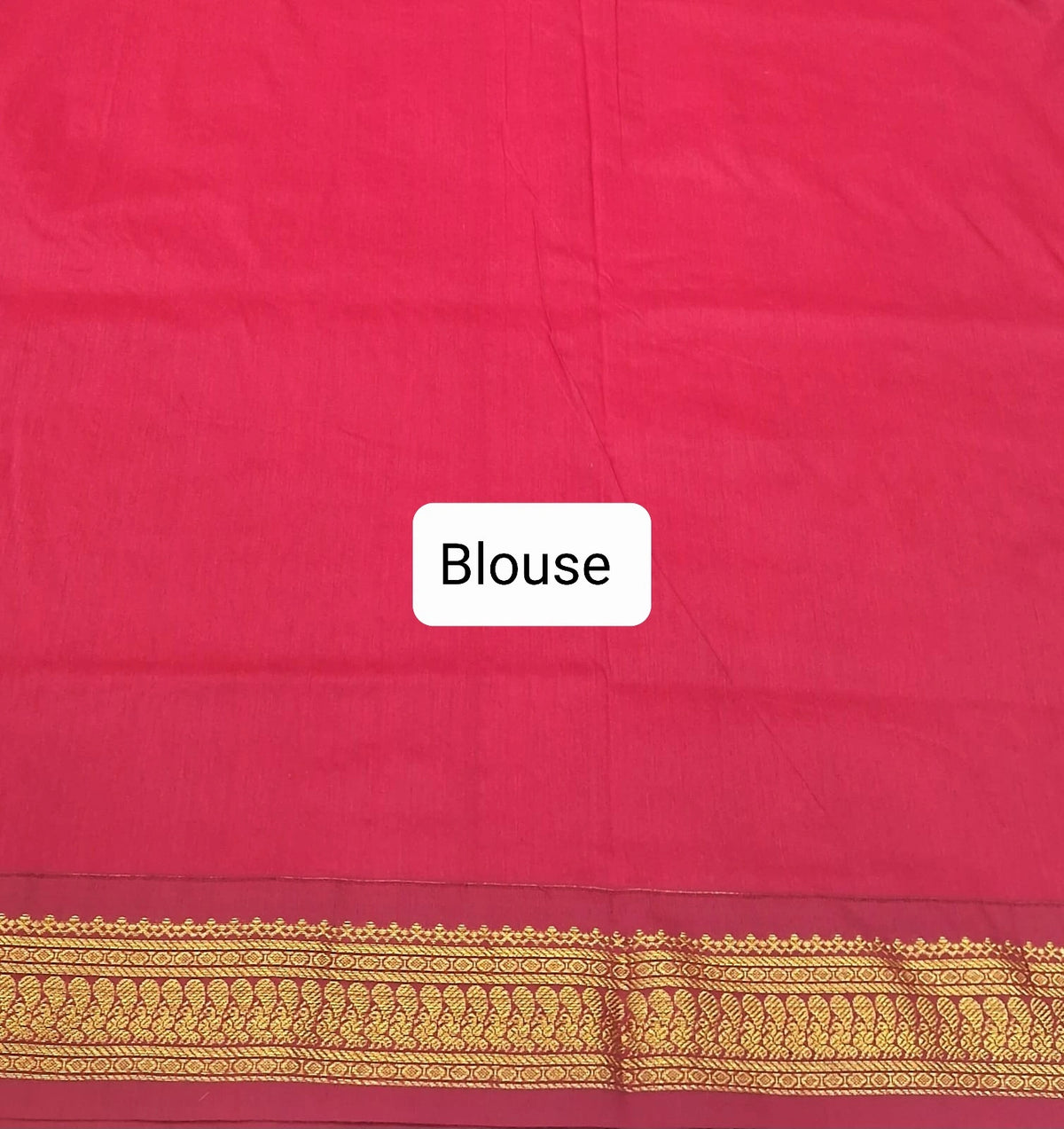 Dark Orange Kalyani cotton saree Blouse