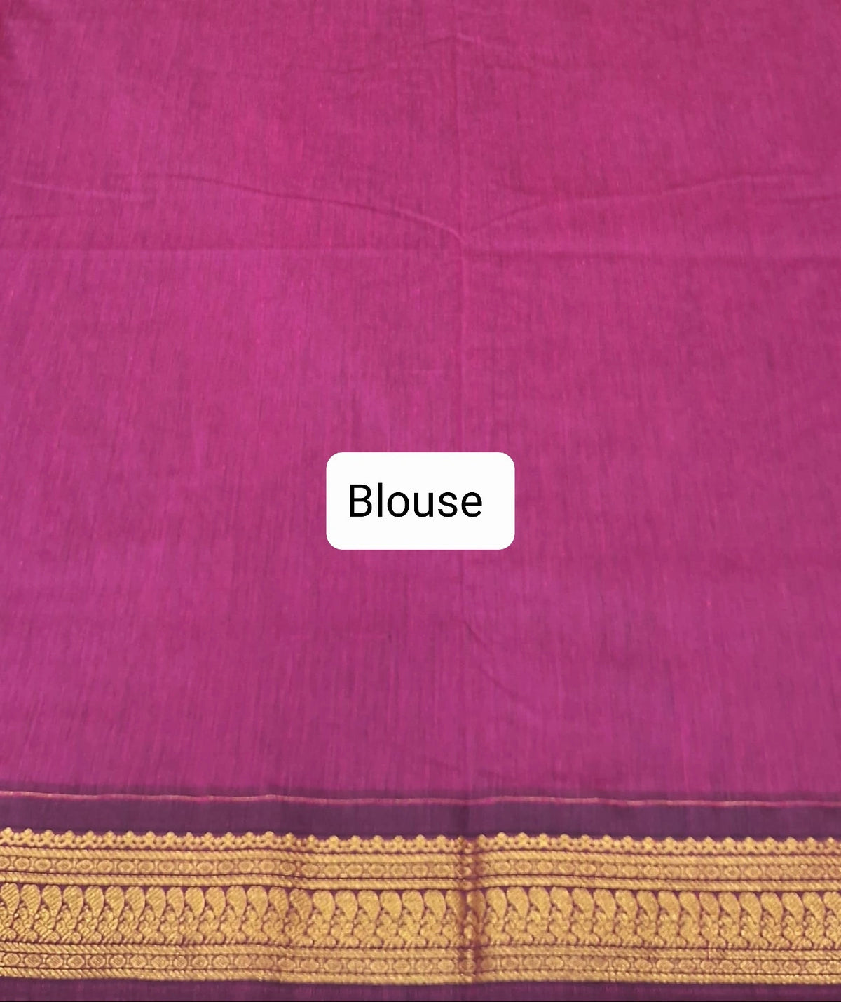 Slate grey Kalyani cotton saree Blouse