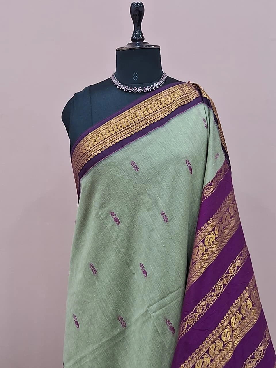 Seafoam Kalyani cotton saree 1