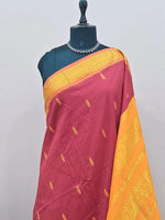 Tomato red Kalyani cotton saree 1