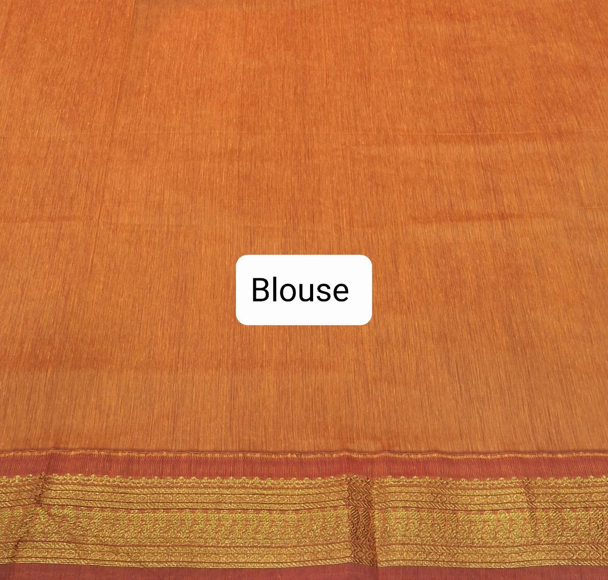 Tomato red Kalyani cotton saree Blouse