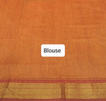 Tomato red Kalyani cotton saree Blouse