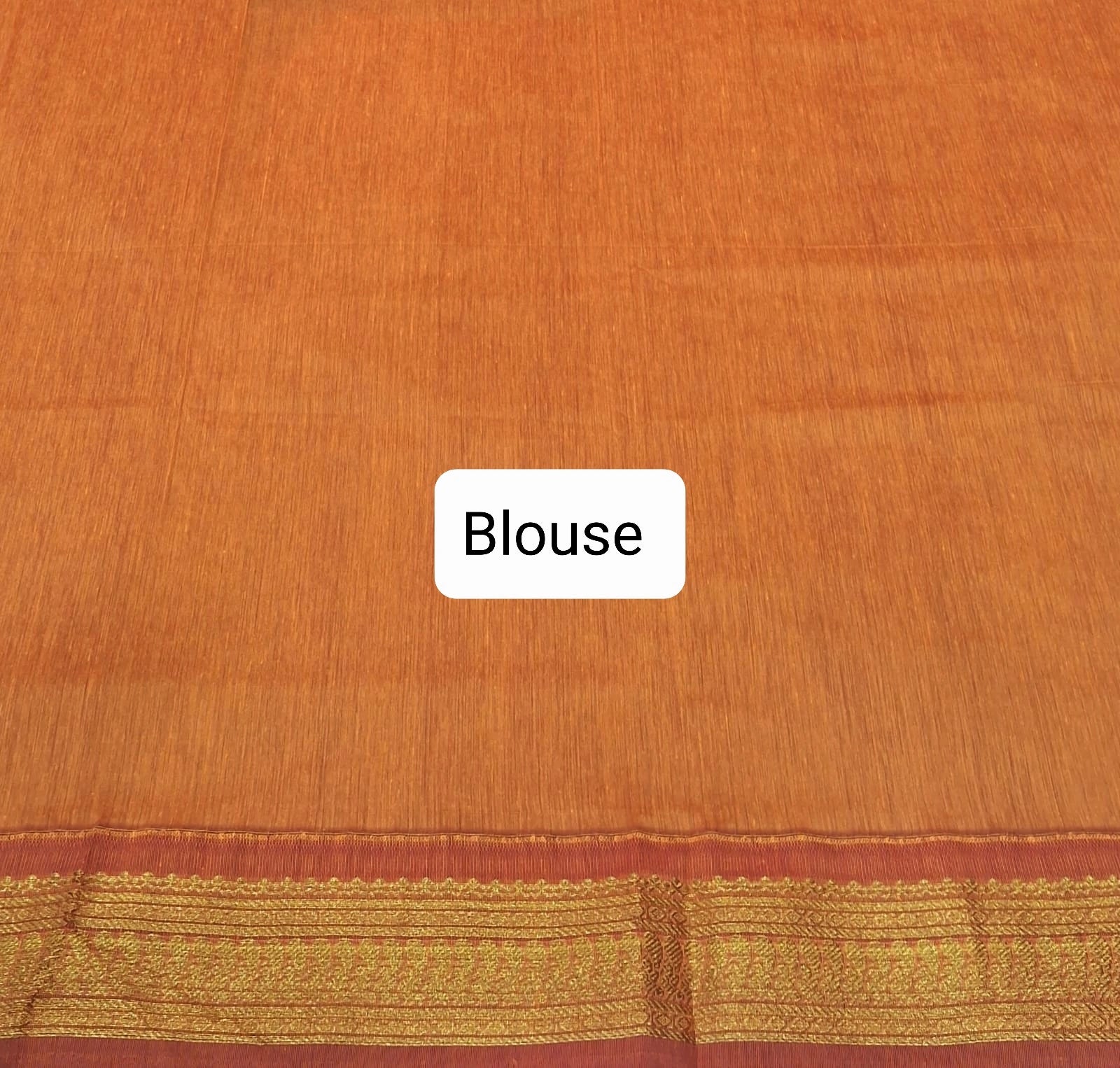 Tomato red Kalyani cotton saree Blouse