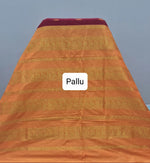 Tomato red Kalyani cotton saree Pallu