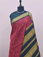 Maroon Kalyani cotton saree 1