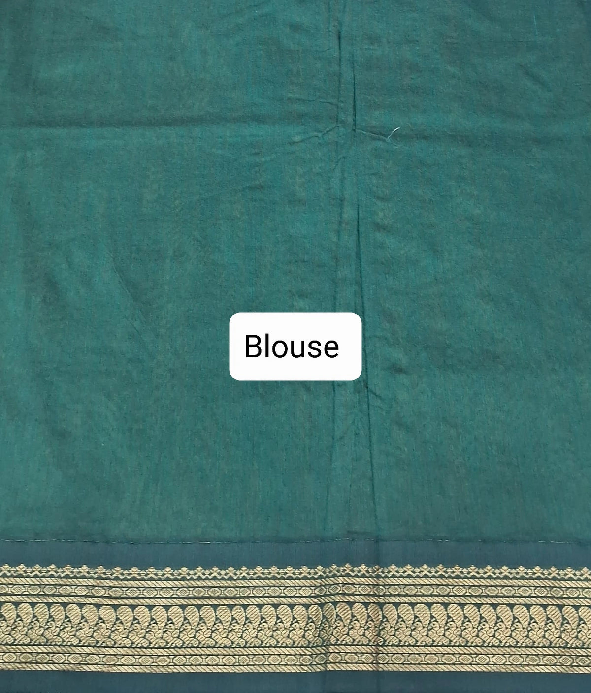 Parrot Green Kalyani cotton saree Blouse