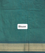 Parrot Green Kalyani cotton saree Blouse