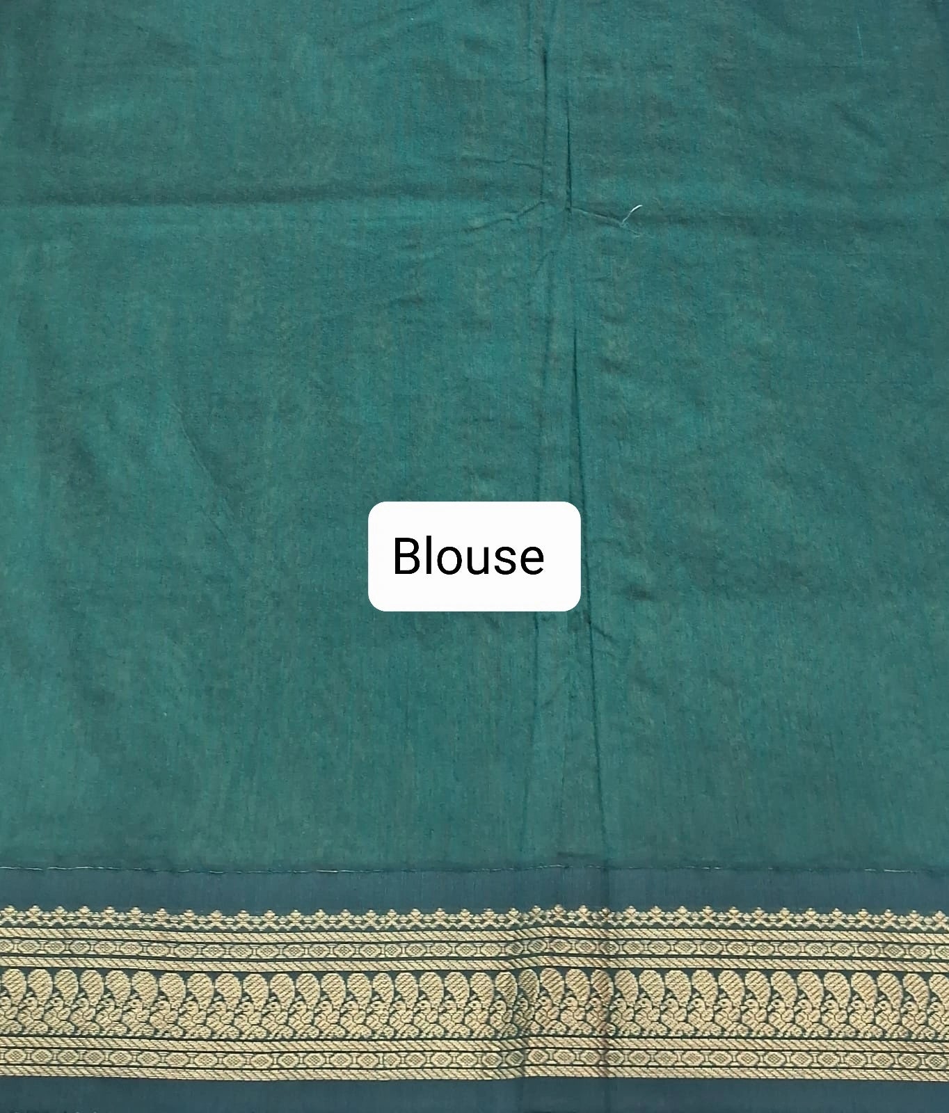 Parrot Green Kalyani cotton saree Blouse