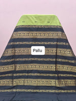 Leaf Green Kalyani cotton saree Pallu