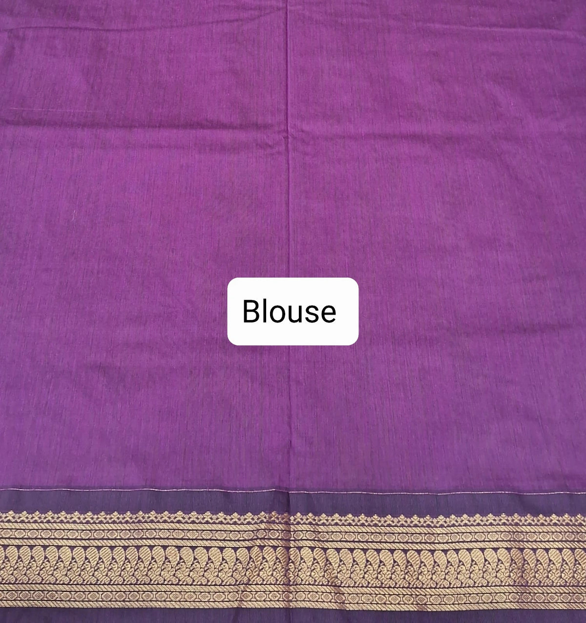 Parrot Green Pure Kalyani cotton saree Blouse