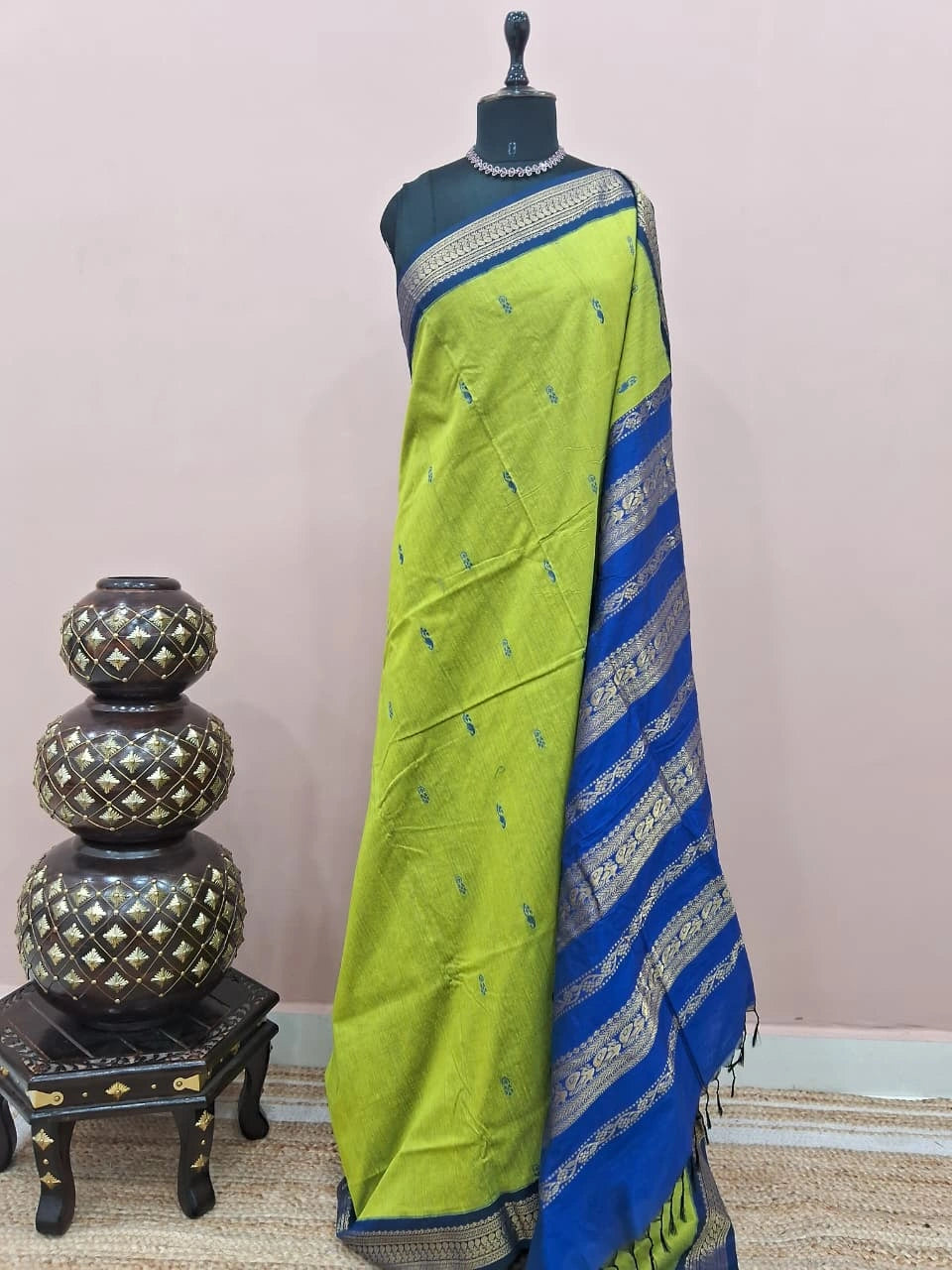 Light Green Kalyani cotton saree
