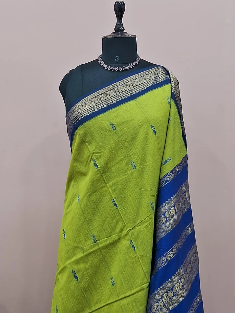 Light Green Kalyani cotton saree 1