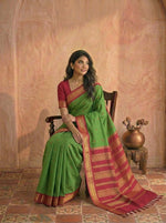 Leaf green Kalyani cotton saree
