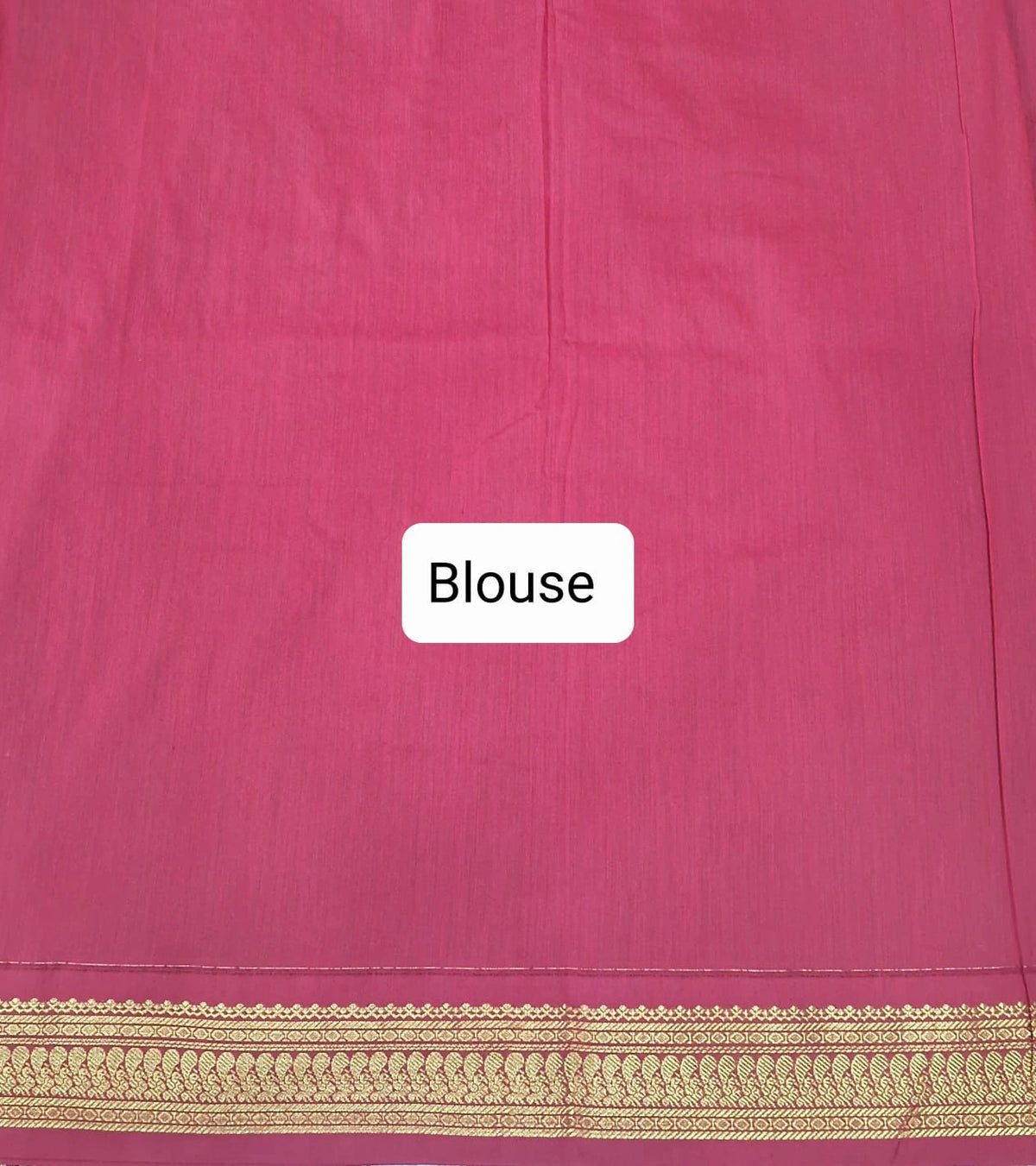 Leaf green Kalyani cotton saree Blouse