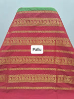 Leaf green Kalyani cotton saree Pallu