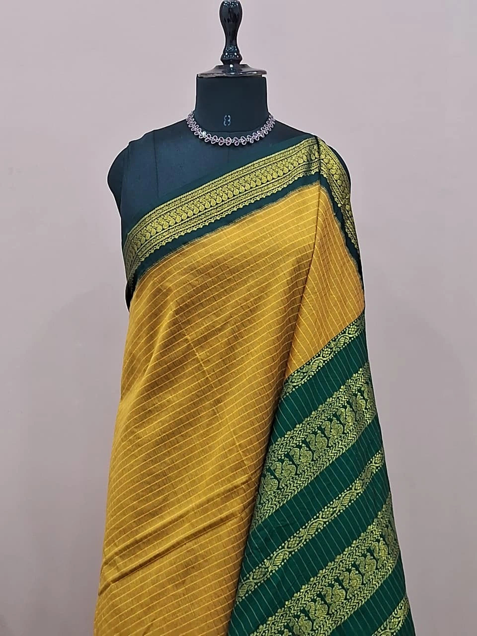 Light yellow Kalyani cotton saree 1