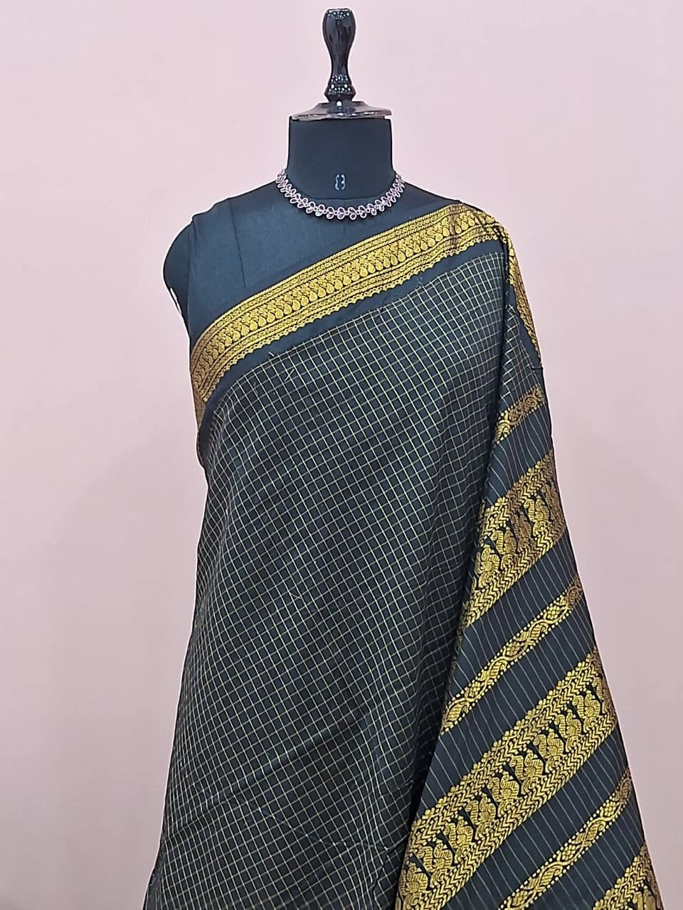 Light black Kalyani cotton saree 1
