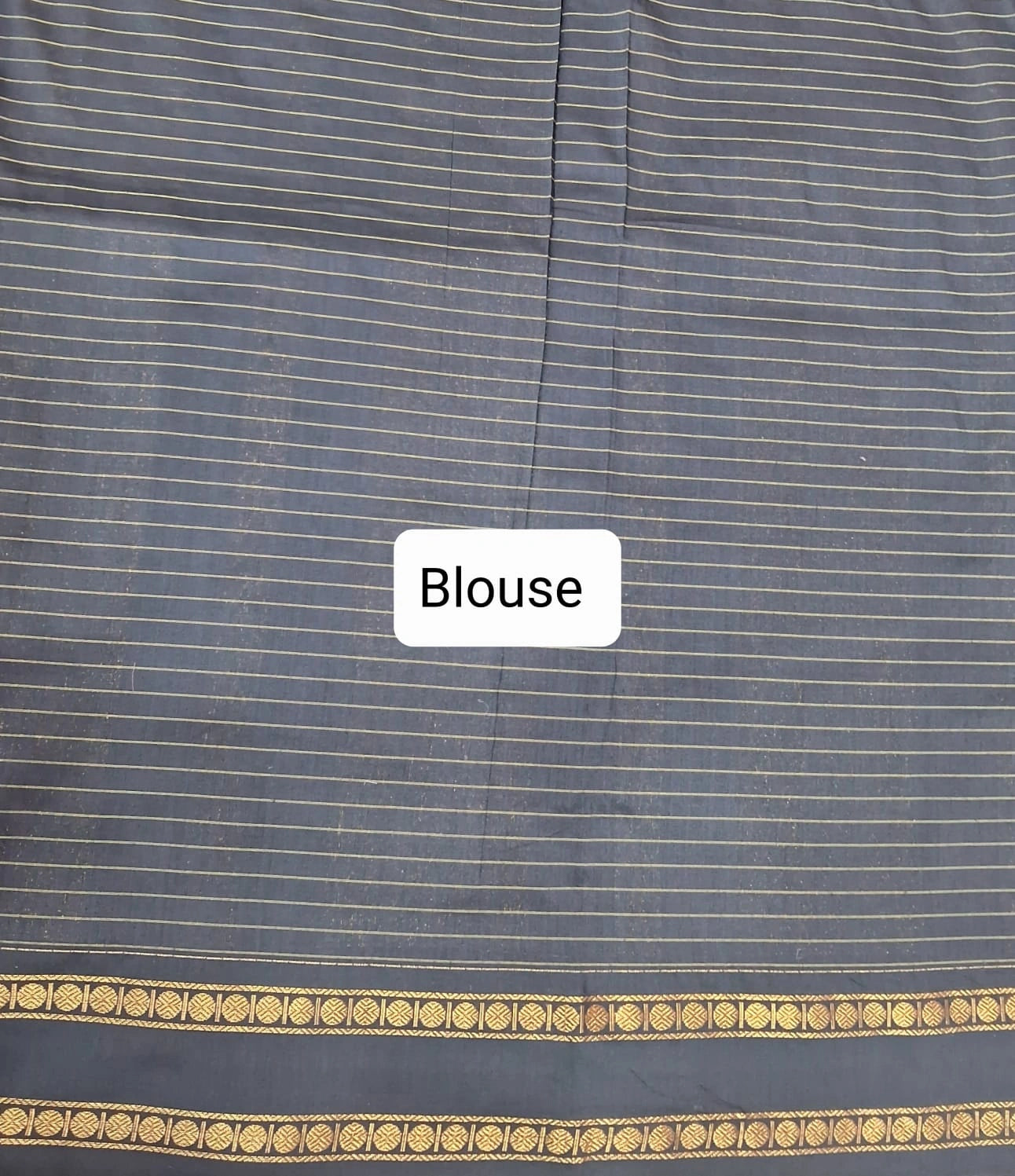 Light pure black Kalyani cotton saree Blouse