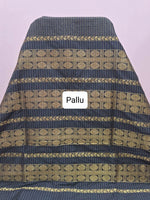 Light pure black Kalyani cotton saree Pallu