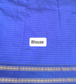 Dark blue black Kalyani cotton saree Blouse
