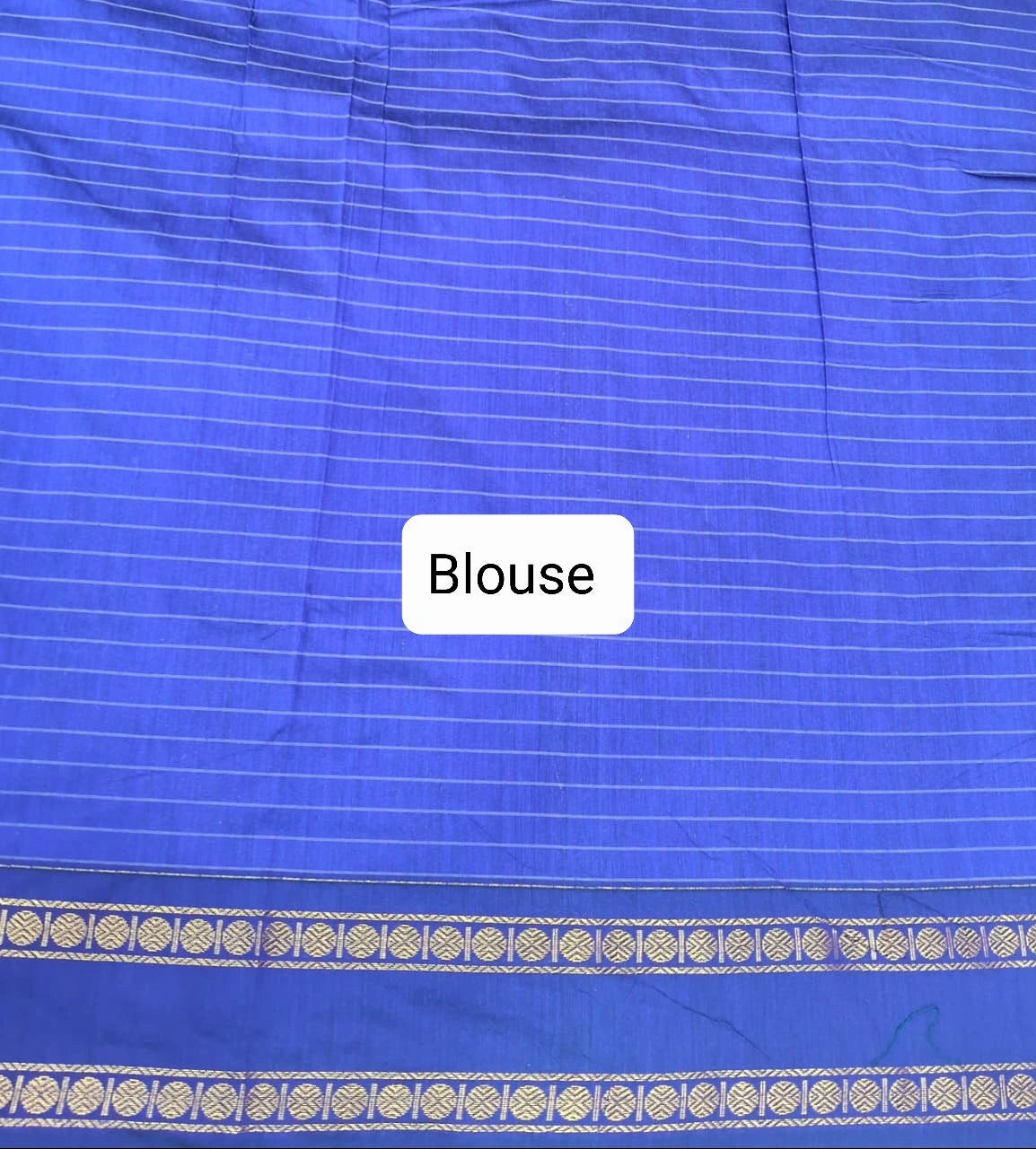Dark blue black Kalyani cotton saree Blouse