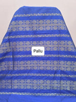 Dark blue black Kalyani cotton saree Pallu
