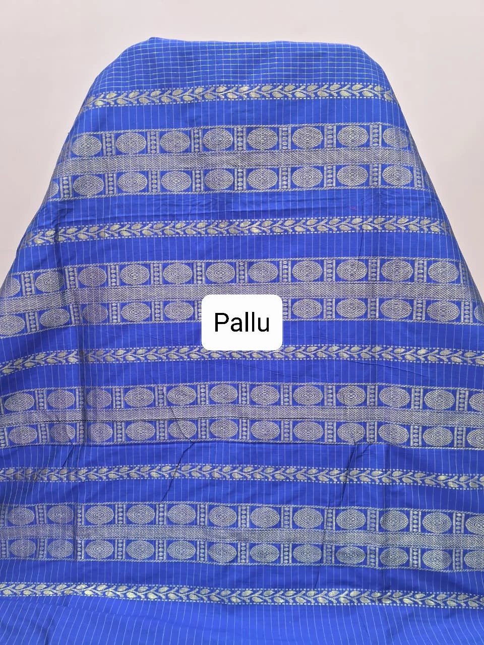Dark blue black Kalyani cotton saree Pallu