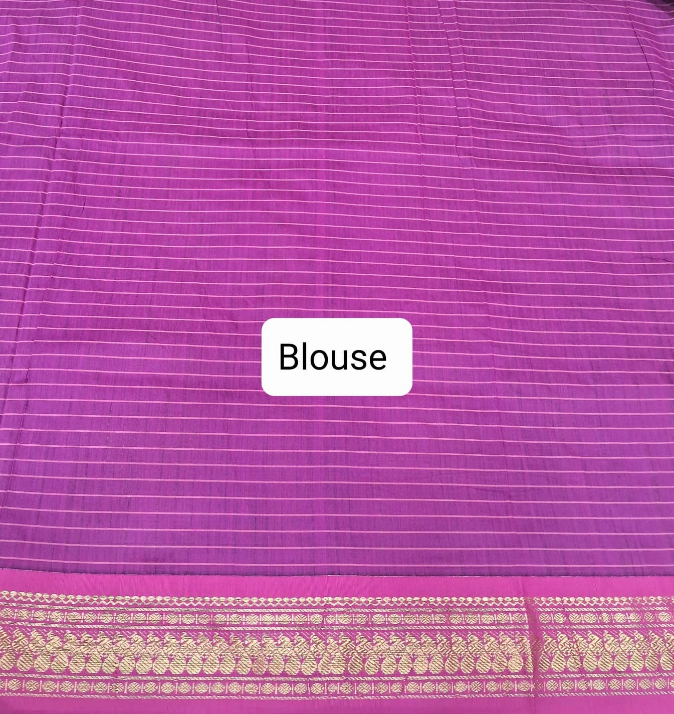 Indigo blue Kalyani cotton saree Blouse