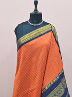 Mustard orange Kalyani cotton saree 1