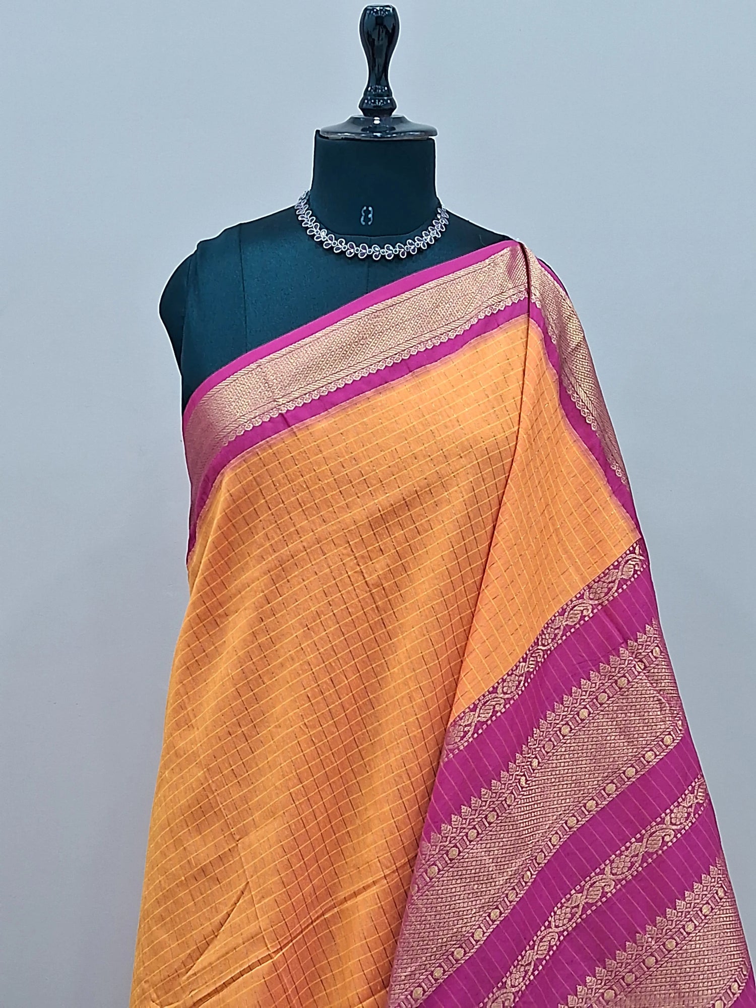 Mango yellow Kalyani cotton saree 1