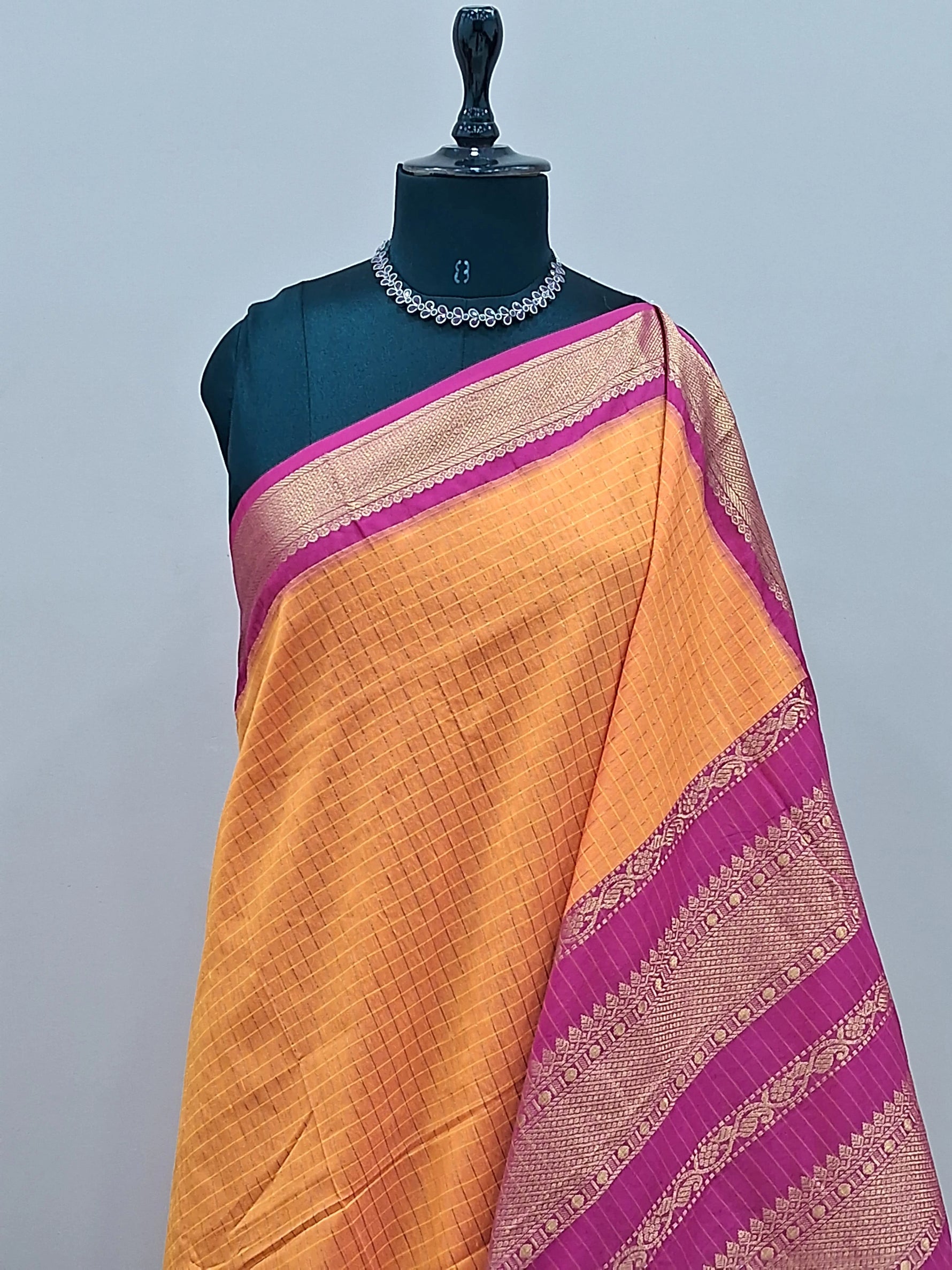 Mango yellow Kalyani cotton saree 1
