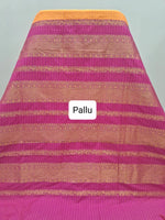 Mango yellow Kalyani cotton saree Pallu