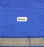 Royal Blue Kalyani Cotton Saree blouse