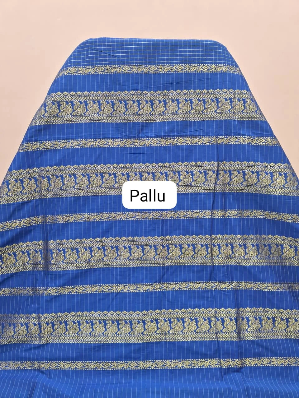 Royal Blue Kalyani Cotton Saree pallu