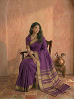 Wine Pure Kalyani Cotton Saree 