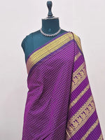 Wine Pure Kalyani Cotton Saree 1