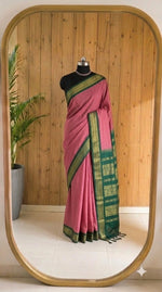 Dark Peach Kalyani Cotton Saree 