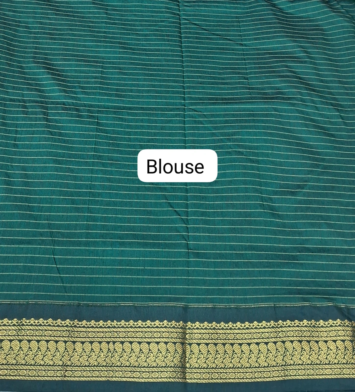 Dark Peach Kalyani Cotton Saree blouse