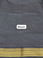 Pure Royal Blue Kalyani Cotton Saree blouse