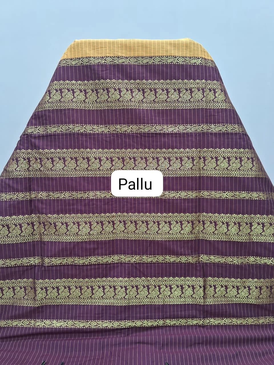Mango Yellow Kalyani Cotton Saree pallu