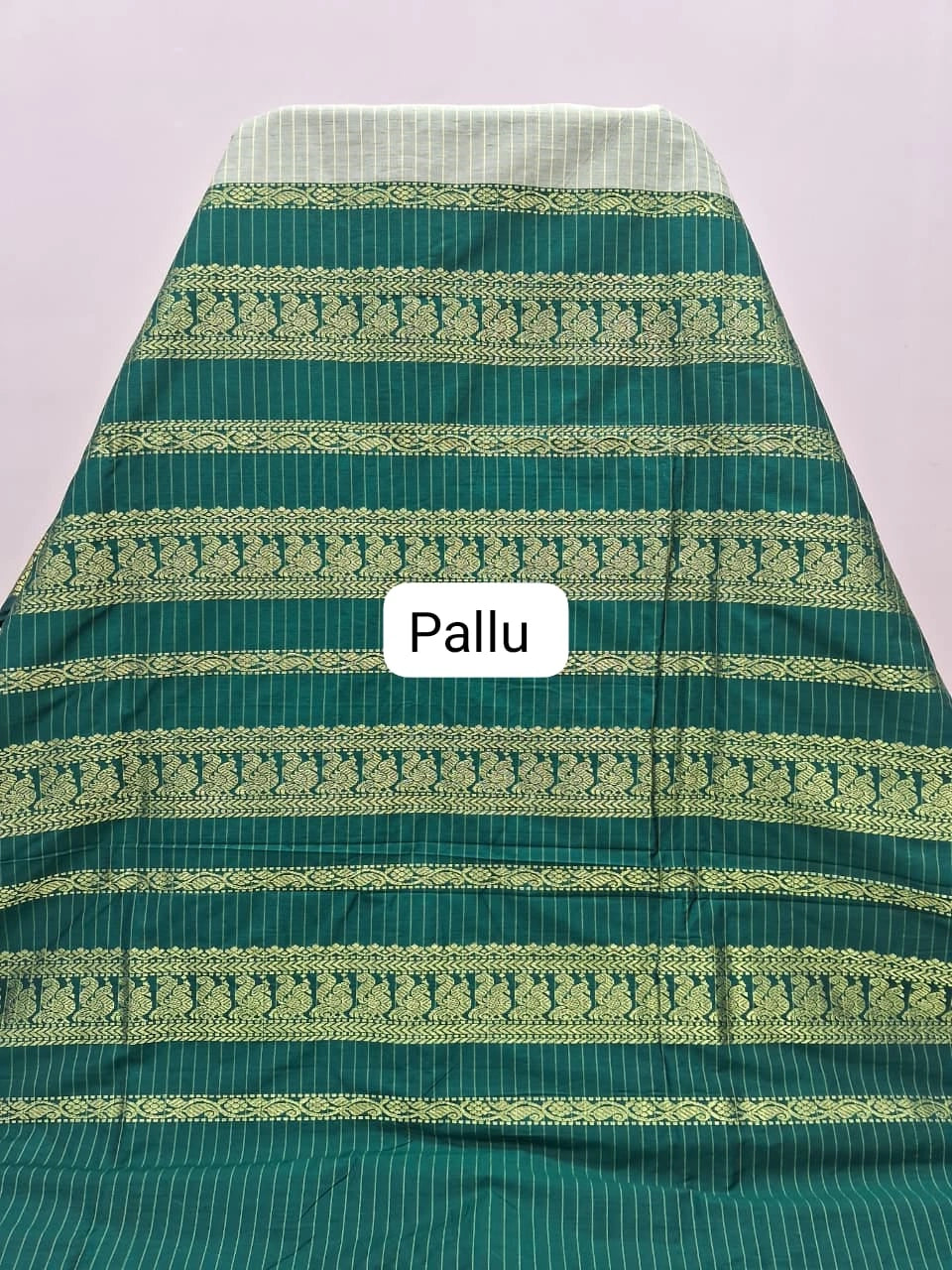 Beige Kalyani Cotton Saree pallu